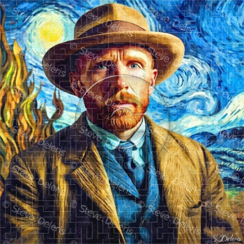 Œuvre contemporaine nommée « Vincent Van Gogh autoportrait », Réalisée par STEVE DELERIS