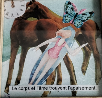 Œuvre contemporaine nommée « Chevaux sauvages », Réalisée par LIELIE SELLIER