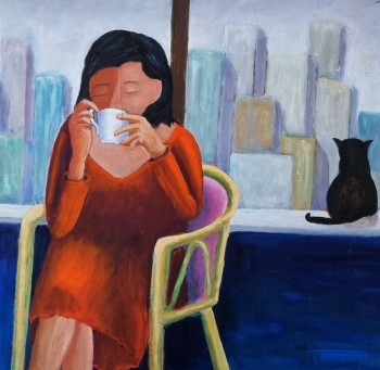 Œuvre contemporaine nommée « Tea time », Réalisée par ANTOINE LOPEZ