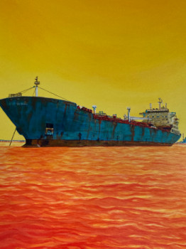 Œuvre contemporaine nommée « Cargo tanker chimiquier », Réalisée par PIETRI