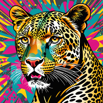 leopard pop art Sur le site d’ARTactif