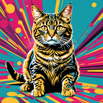 chat pop art Sur le site d’ARTactif