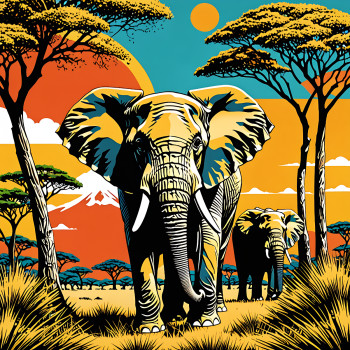 elephant pop art Sur le site d’ARTactif