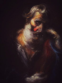 Œuvre contemporaine nommée « Study of Valentin de Boulogne, The Dream of St. Joseph », Réalisée par LA CIGOGNE