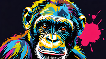 chimpanzé pop art Sur le site d’ARTactif