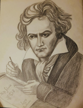 Œuvre contemporaine nommée « Beethoven », Réalisée par ANNE LEFèVRE RéMY