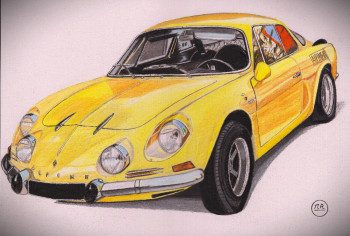 Renault Alpine A110 jaune Sur le site d’ARTactif