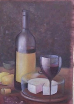 Œuvre contemporaine nommée « vinho e queijo », Réalisée par LEOMARIANO