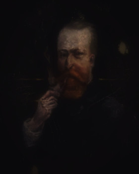 Œuvre contemporaine nommée « Portrait of Van Gogh smoking his Pipe », Réalisée par LA CIGOGNE