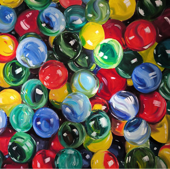 Œuvre contemporaine nommée « Marbles #1 », Réalisée par THERENCE