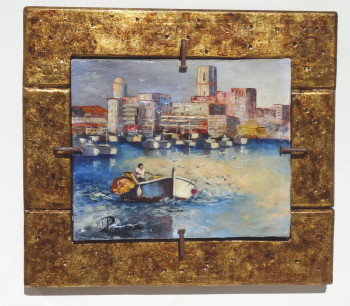 Œuvre contemporaine nommée « vieux port de Marseille », Réalisée par PATRICK LEMIERE