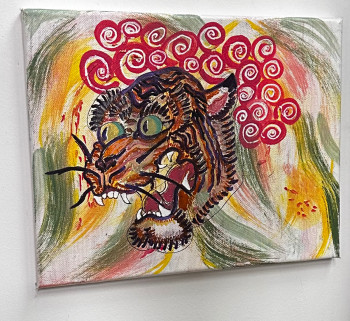 Œuvre contemporaine nommée « Le tigre en furie », Réalisée par LOOPING64