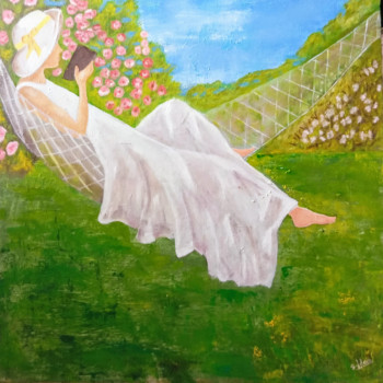 Œuvre contemporaine nommée « Femme au jardin », Réalisée par SERVANE JOURDAN