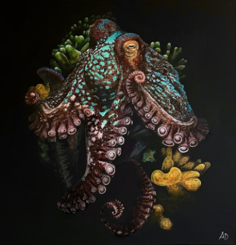 Œuvre contemporaine nommée « Octopuss », Réalisée par ANGEL’ART