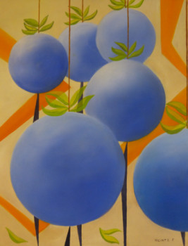 Œuvre contemporaine nommée « ORANGES BLEUES », Réalisée par FRANCIS HEINTZ