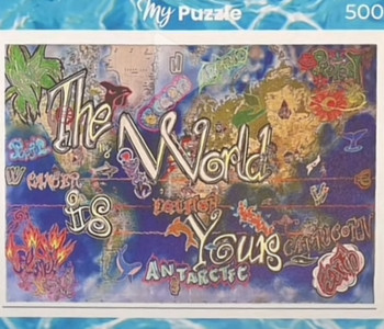 Œuvre contemporaine nommée « PUZZLE 500 pièces qtje World is Yours », Réalisée par LE X MONEY