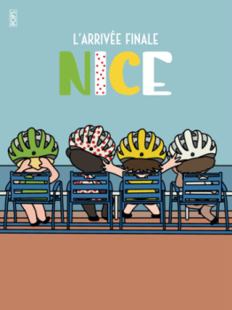 Œuvre contemporaine nommée « L'arrivée du Tour de France à Nice », Réalisée par POP'S