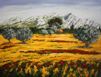 Œuvre contemporaine nommée « Le grand pin (Alpilles) », Réalisée par JEAN-FRANçOIS CLEMENCEAU