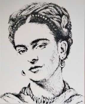 Œuvre contemporaine nommée « Frida », Réalisée par M VILI ART