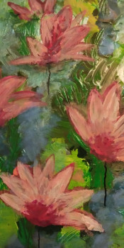 Œuvre contemporaine nommée « SAVAGE LOTUS », Réalisée par VERONIQUE AVRIL