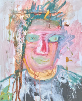 Œuvre contemporaine nommée « AUTOPORTRAIT EN RASTAQUOUÈRE », Réalisée par CHRISTOPHE LE BIHAN