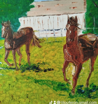 Œuvre contemporaine nommée « Les chevaux », Réalisée par TILOU