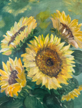 Œuvre contemporaine nommée « Sunflowers », Réalisée par OLEKSANDRA HORSCROFT