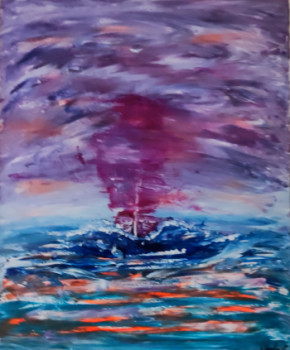 Œuvre contemporaine nommée « Magenta storm », Réalisée par NEEDART