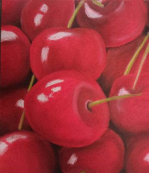 Œuvre contemporaine nommée « Les cerises », Réalisée par GAëLLE DELIGNIERES