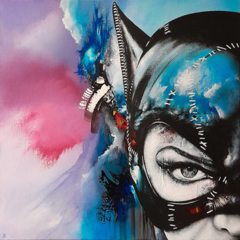 Œuvre contemporaine nommée « Charming Catwoman », Réalisée par ESTELLE BARBET