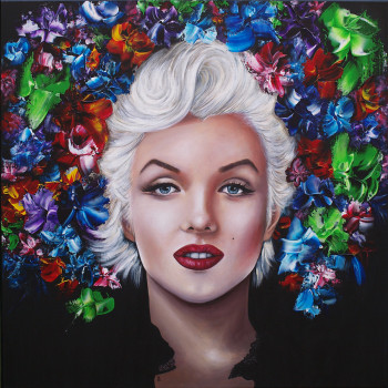 Œuvre contemporaine nommée « Marilyn forever », Réalisée par ESTELLE BARBET