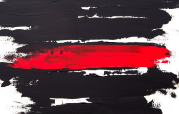 Œuvre contemporaine nommée « ROUGE ET NOIR », Réalisée par GUY DELAROQUE