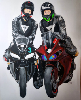 Œuvre contemporaine nommée « Marie - R1 crossplane Cbr600RR 2010 », Réalisée par SAFYK_ART