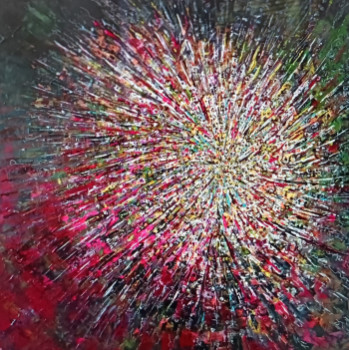 Œuvre contemporaine nommée « Firework one », Réalisée par STEP BY STEF