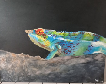 Œuvre contemporaine nommée « Crocodile », Réalisée par GéDé