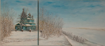 Œuvre contemporaine nommée « Eglise au bord de la Volga », Réalisée par MICHEL CROZE