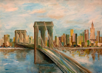 Œuvre contemporaine nommée « Brooklyn Bridge 1 », Réalisée par MICHEL CROZE