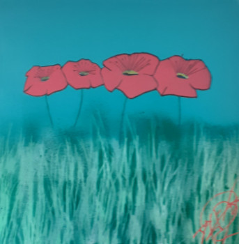 Œuvre contemporaine nommée « Mon coquelicot », Réalisée par DYLAKS