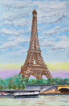 Œuvre contemporaine nommée « Tour Eiffel 2 », Réalisée par MICHEL CROZE