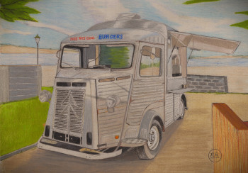 Citroën H en bord de mer. Sur le site d’ARTactif