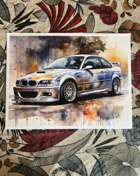 BMW M3 la vitesse en couleur Sur le site d’ARTactif