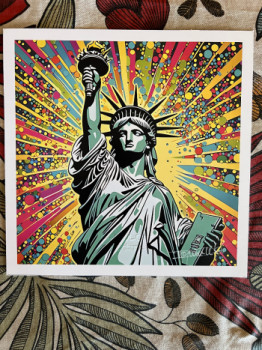 la statue de la liberté facon pop art Sur le site d’ARTactif