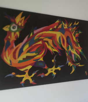 Œuvre contemporaine nommée « Coq flamboyant », Réalisée par MARC BIENCOURT