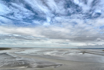 Œuvre contemporaine nommée « VUE DU MONT SAINT MICHEL 1 », Réalisée par JEAN-JACQUES MASSOU