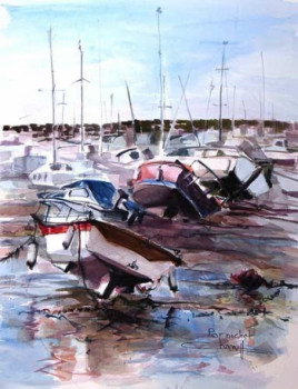 Œuvre contemporaine nommée « Marée basse à Pornichet », Réalisée par BERNARD CHAMPY