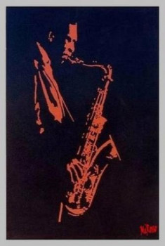 Œuvre contemporaine nommée « Saxo-Blues », Réalisée par MIROSSO