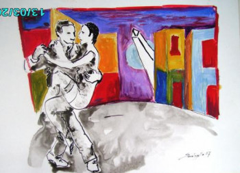 Œuvre contemporaine nommée « tango cayejero », Réalisée par SARANGELLO