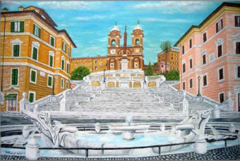 Œuvre contemporaine nommée « Piazza di Spagna 13-1999 », Réalisée par GBELLUCCI