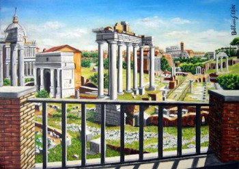 Œuvre contemporaine nommée « Foro Romano 53-2006 », Réalisée par GBELLUCCI