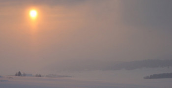 Œuvre contemporaine nommée « Soir d'hiver », Réalisée par JEAN-BERNARD VUILLE